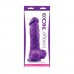 Фиолетовый фаллоимитатор Pleasures Thick 8 Dildo - 23,8 см.