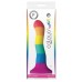 Радужный волнистый фаллоимитатор Colours Pride Edition 6  Wave Dildo - 19 см.